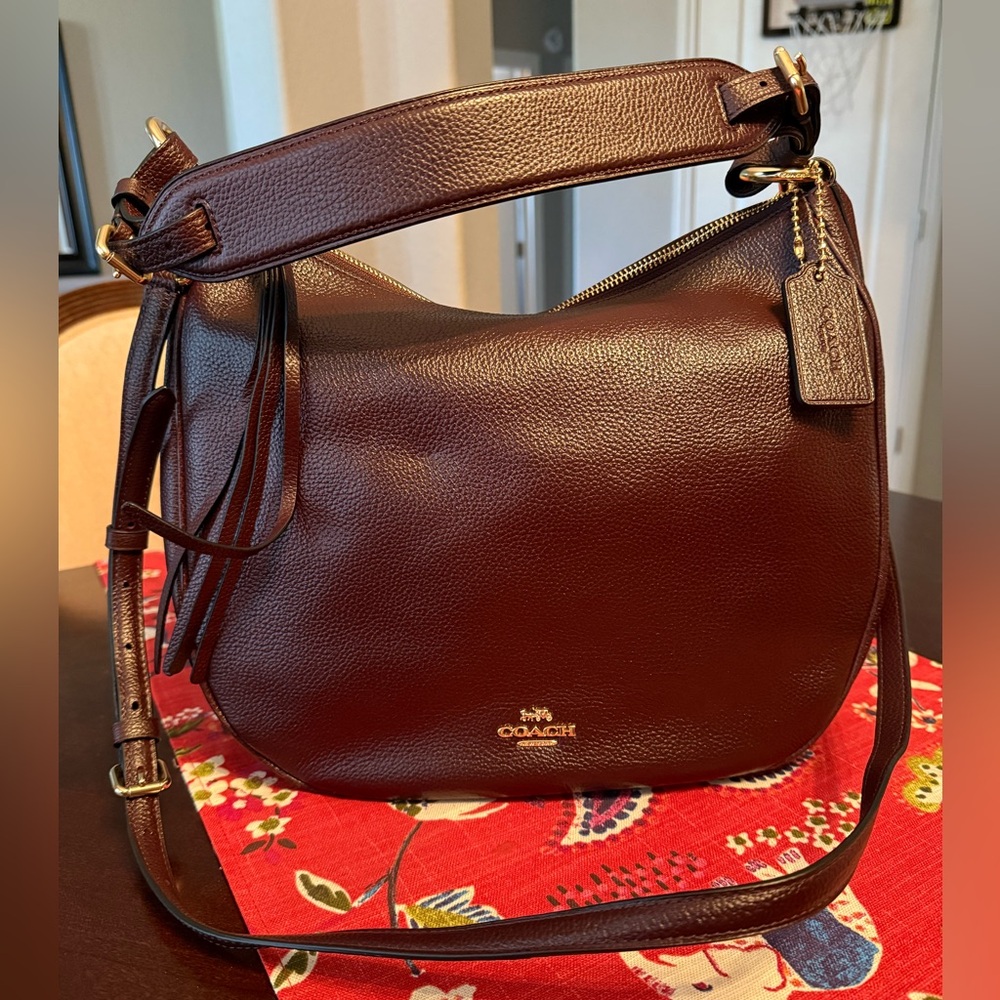 Coach Pebbled Leather Sutton Hobo Bag